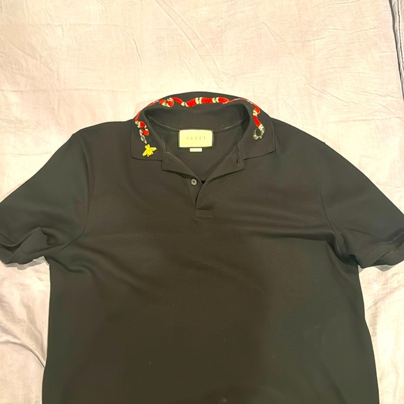 Gucci King Snake Collar Polo Black size XL mint condition - Picture 1 of 1